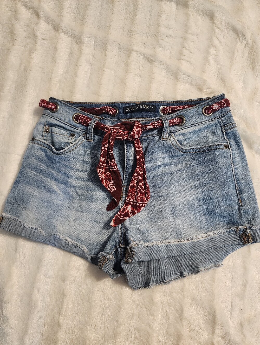 Adorable Vanilla Star Stretch Bandana Shorts